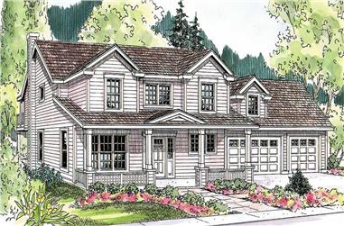 3-Bedroom, 1988 Sq Ft Contemporary House Plan - 108-1102 - Front Exterior