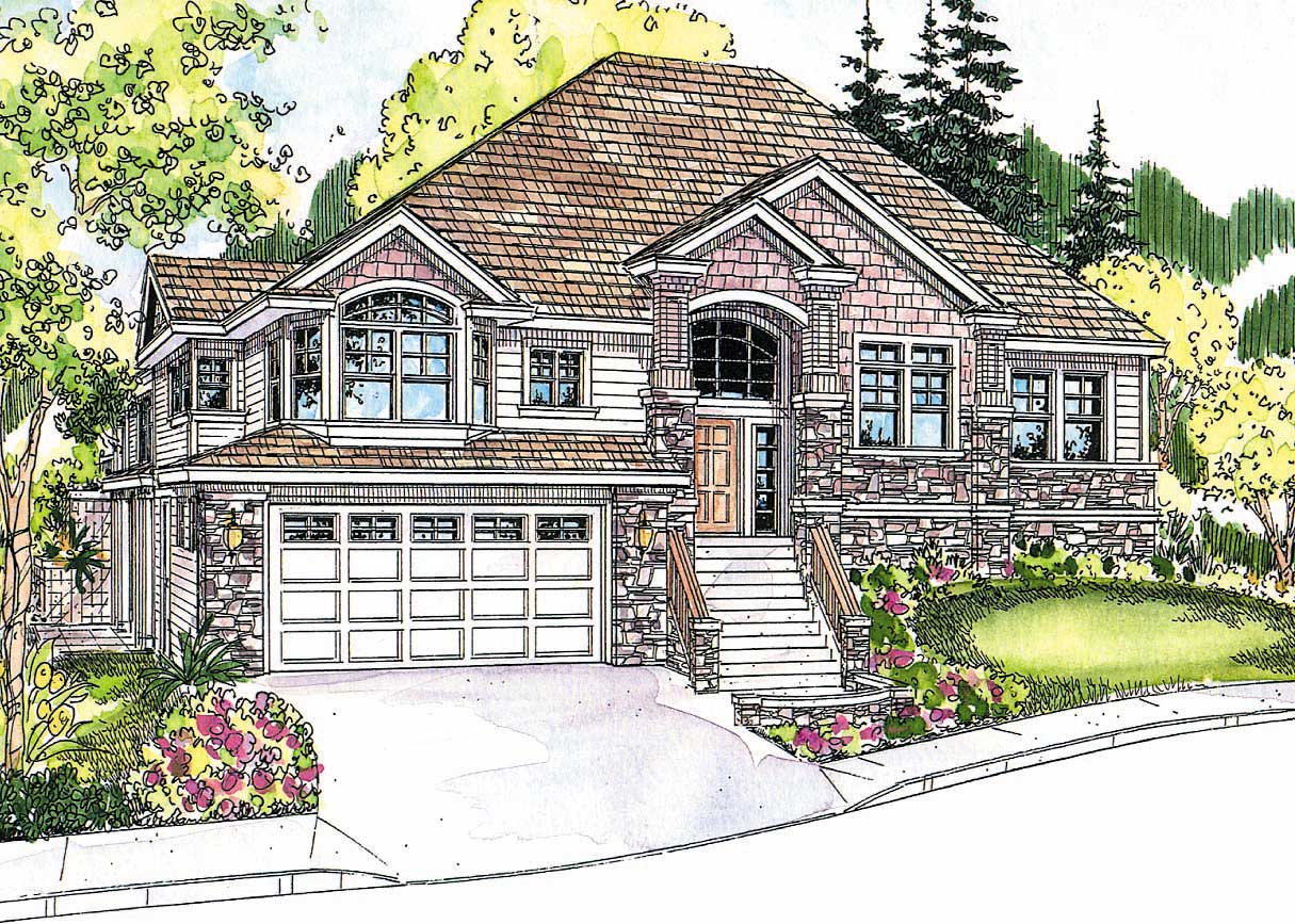 This image shows the European Style of the house plans.