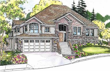 4-Bedroom, 2968 Sq Ft Contemporary House Plan - 108-1106 - Front Exterior