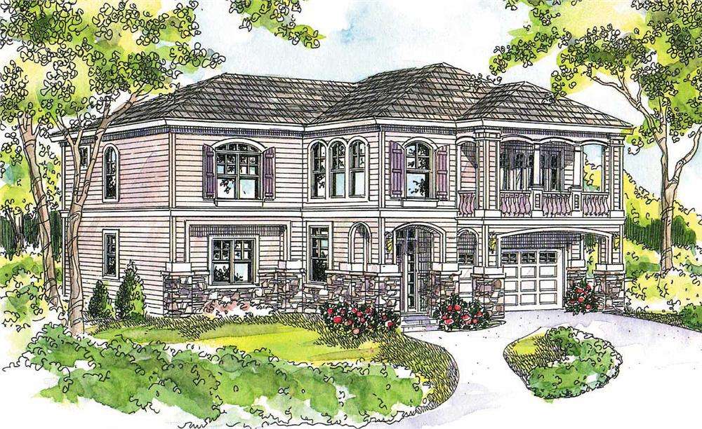Front elevation of Coastal home (ThePlanCollection: House Plan #108-1109)