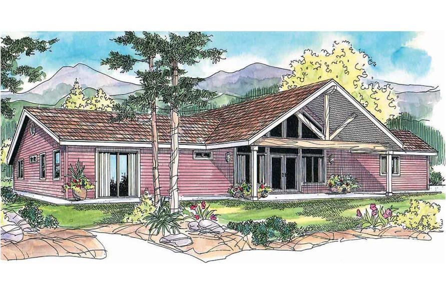 Front View of this 3-Bedroom, 2145 Sq Ft Plan - 108-1115