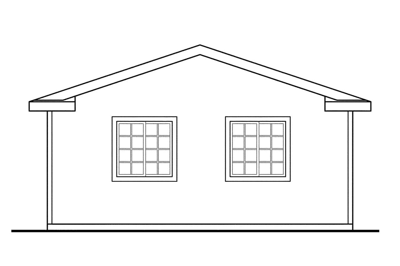 Home Plan Right Elevation of this 0-Bedroom,660 Sq Ft Plan -108-1122