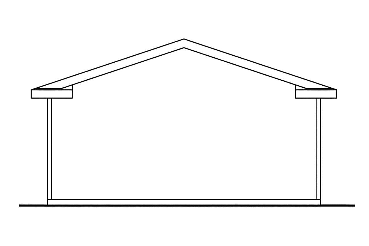 Home Plan Left Elevation of this 0-Bedroom,660 Sq Ft Plan -108-1122