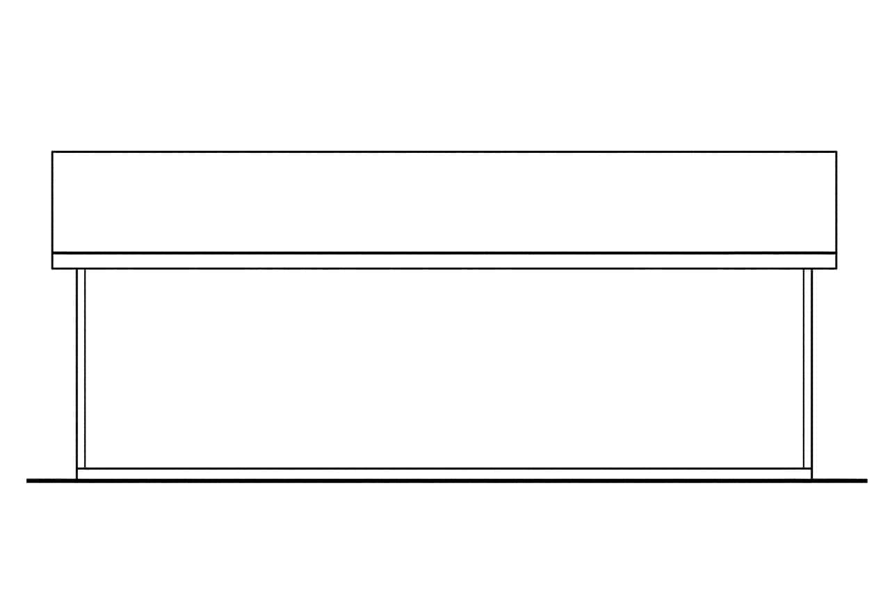 Home Plan Rear Elevation of this 0-Bedroom,660 Sq Ft Plan -108-1122