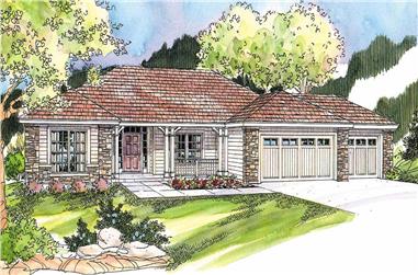 3-Bedroom, 2316 Sq Ft Ranch House Plan - 108-1130 - Front Exterior