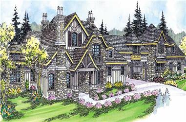 3-Bedroom, 5808 Sq Ft Country House Plan - 108-1133 - Front Exterior