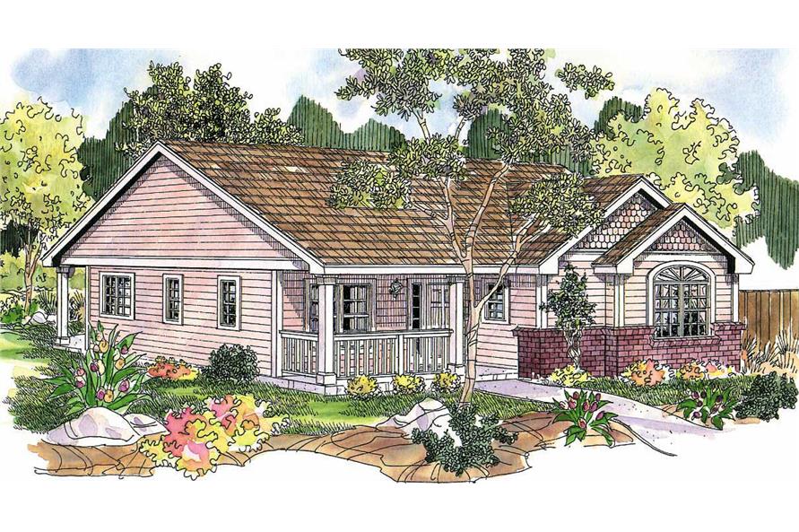 Front elevation of Small House Plans home (ThePlanCollection: House Plan #108-1140)