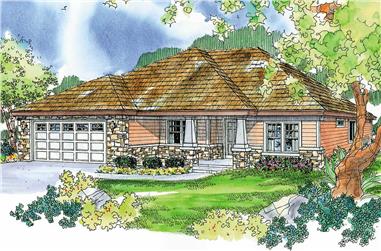 3-Bedroom, 1908 Sq Ft Ranch House Plan - 108-1146 - Front Exterior