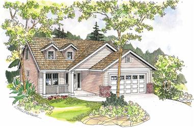 3-Bedroom, 1638 Sq Ft Contemporary Home Plan - 108-1148 - Main Exterior