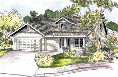 3-Bedroom, 1599 Sq Ft Contemporary House Plan - 108-1151 - Front Exterior