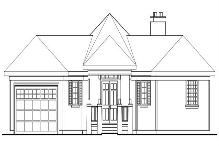 Home Plan Front Elevation of this 2-Bedroom,2320 Sq Ft Plan -108-1153