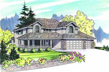 3-Bedroom, 2013 Sq Ft Country Home Plan - 108-1158 - Main Exterior