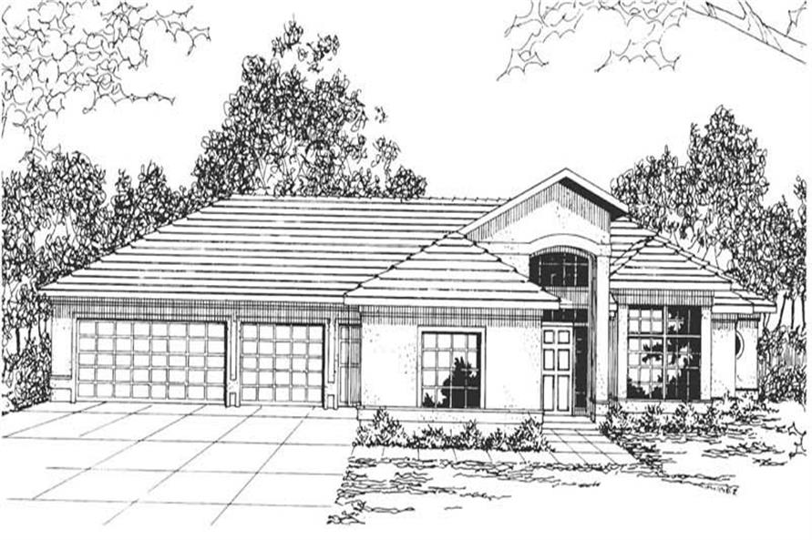 Front View of this 3-Bedroom, 2069 Sq Ft Plan - 108-1164