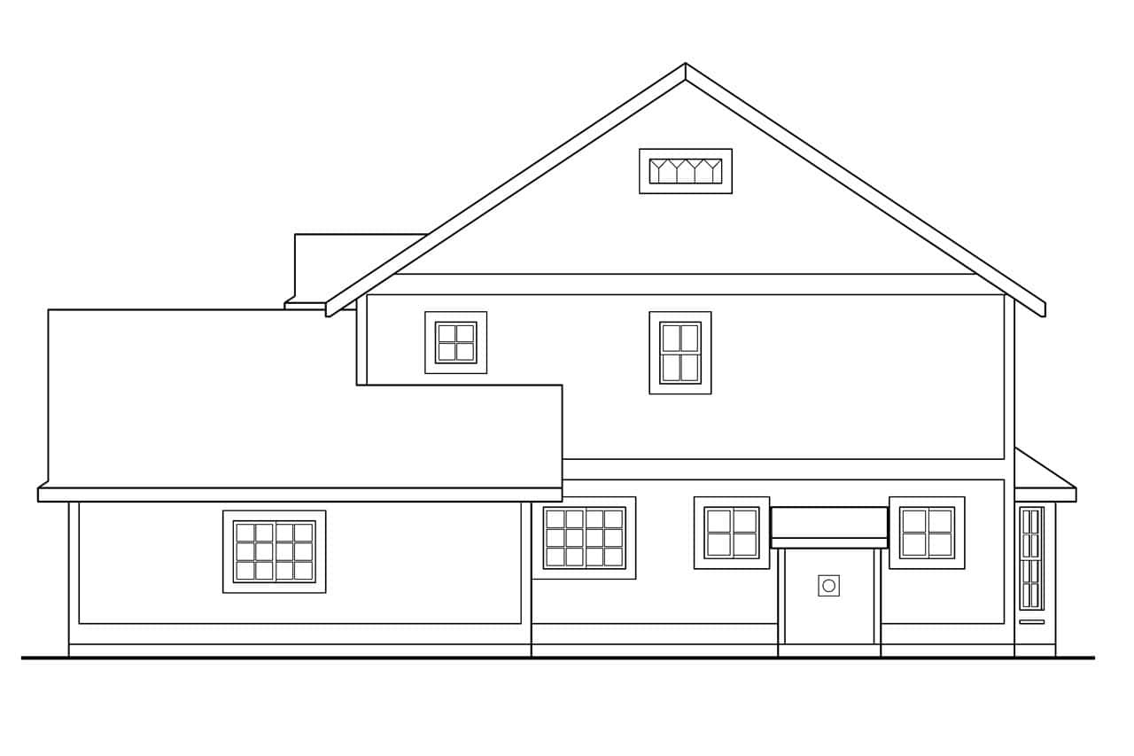 Home Plan Right Elevation of this 3-Bedroom,1745 Sq Ft Plan -108-1167