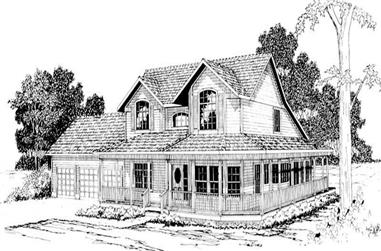 4-Bedroom, 3792 Sq Ft Country Home Plan - 108-1168 - Main Exterior