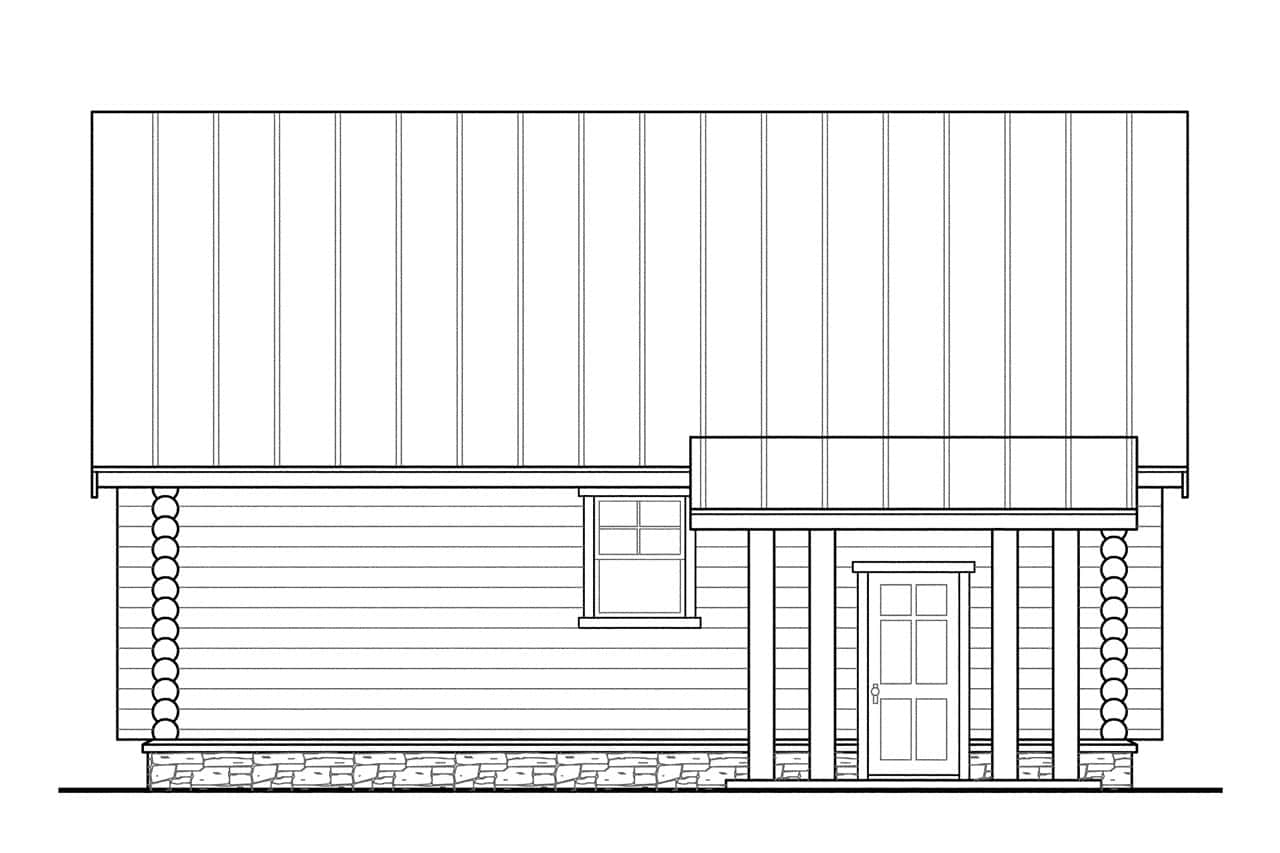 Home Plan Rear Elevation of this 3-Bedroom,1987 Sq Ft Plan -108-1171