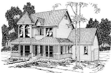 4-Bedroom, 2812 Sq Ft Country Home Plan - 108-1177 - Main Exterior