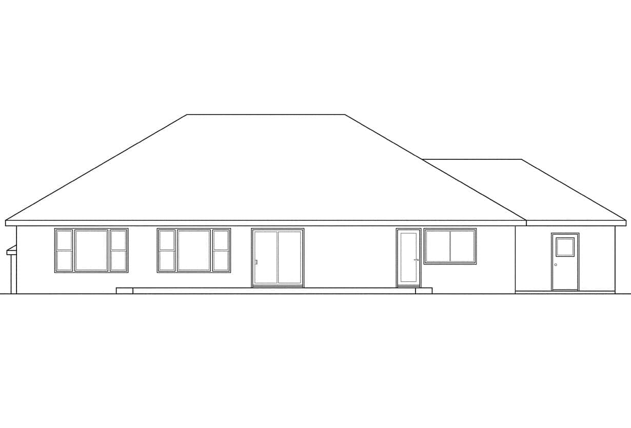 Home Plan Right Elevation of this 3-Bedroom,2087 Sq Ft Plan -108-1195