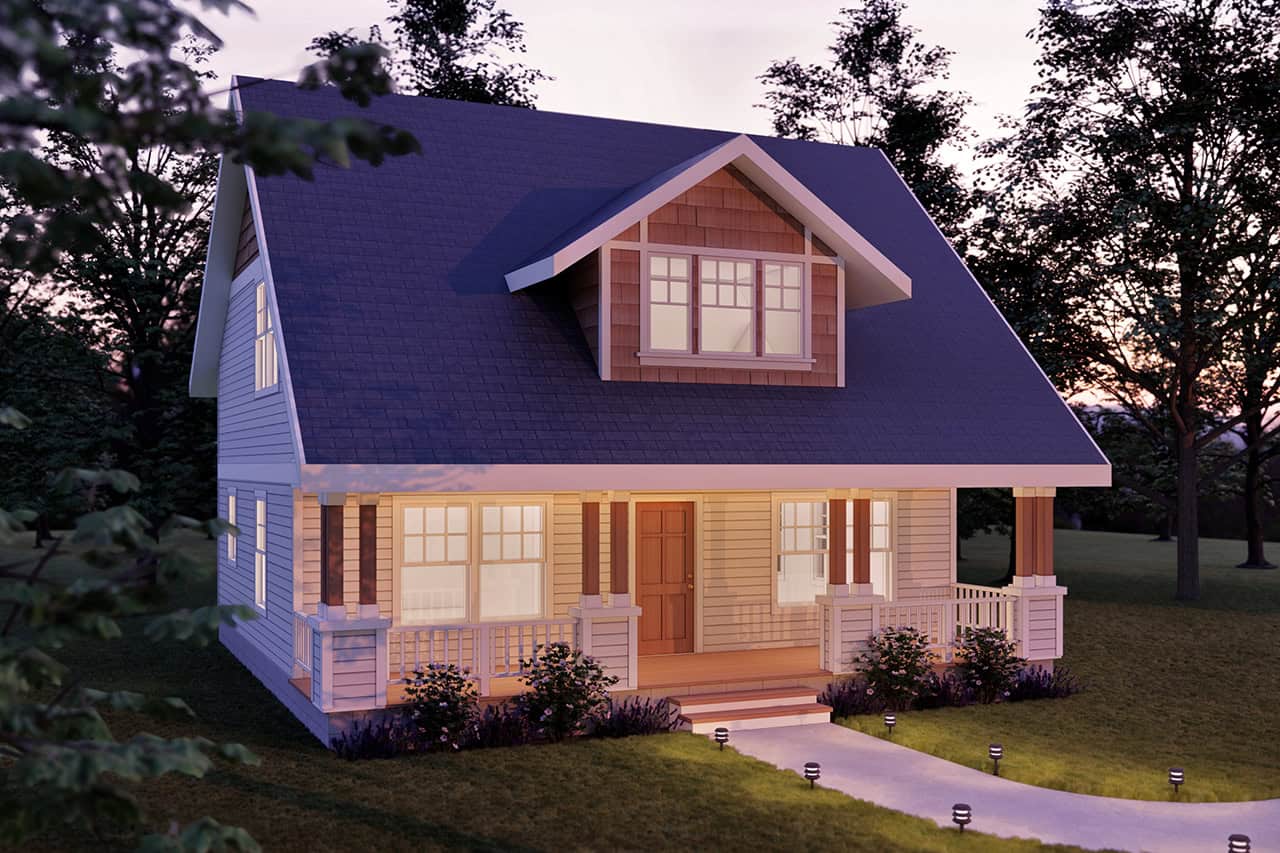 Front View of this 3-Bedroom,1414 Sq Ft Plan -108-1196