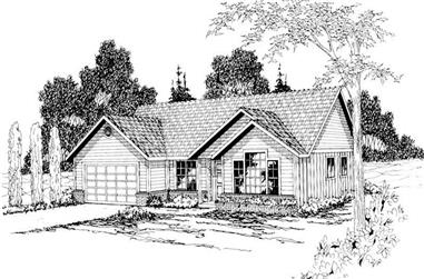 3-Bedroom, 1515 Sq Ft Small House Plans - 108-1200 - Main Exterior