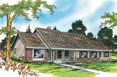 3-Bedroom, 1951 Sq Ft Country Home Plan - 108-1202 - Main Exterior