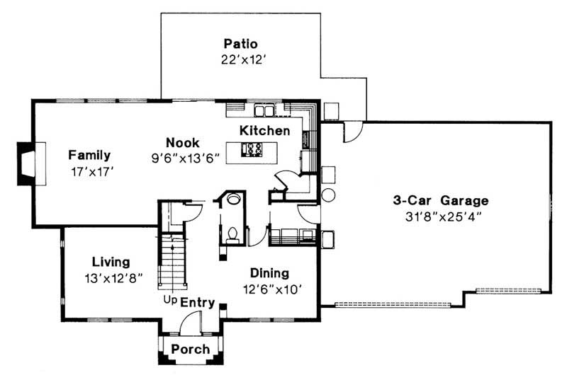 Floor Plan First Story of Plan #108-1204
