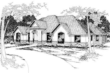 4-Bedroom, 3032 Sq Ft Southern Home Plan - 108-1207 - Main Exterior