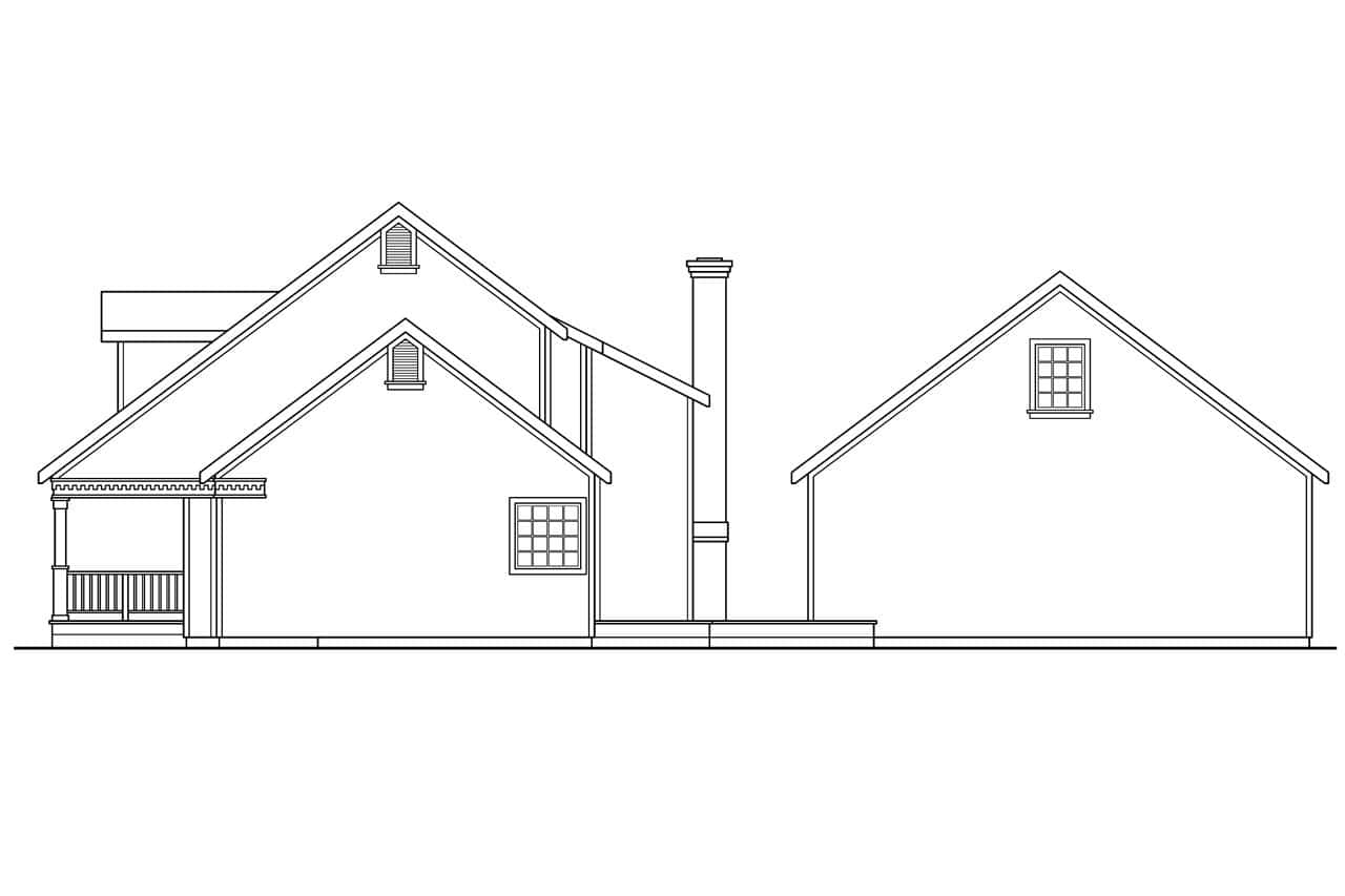 Home Plan Right Elevation of this 3-Bedroom,2227 Sq Ft Plan -108-1208