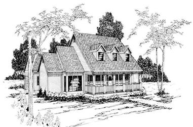 3-Bedroom, 2224 Sq Ft Country Home Plan - 108-1208 - Main Exterior
