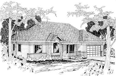 4-Bedroom, 1970 Sq Ft Ranch Home Plan - 108-1209 - Main Exterior