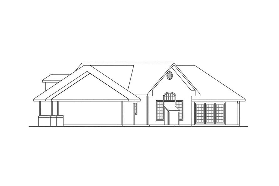 Home Plan Right Elevation of this 4-Bedroom,2889 Sq Ft Plan -108-1212