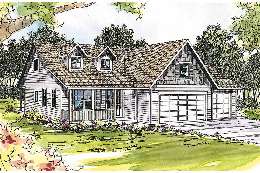 3-Bedroom, 1887 Sq Ft Country Home Plan - 108-1213 - Main Exterior