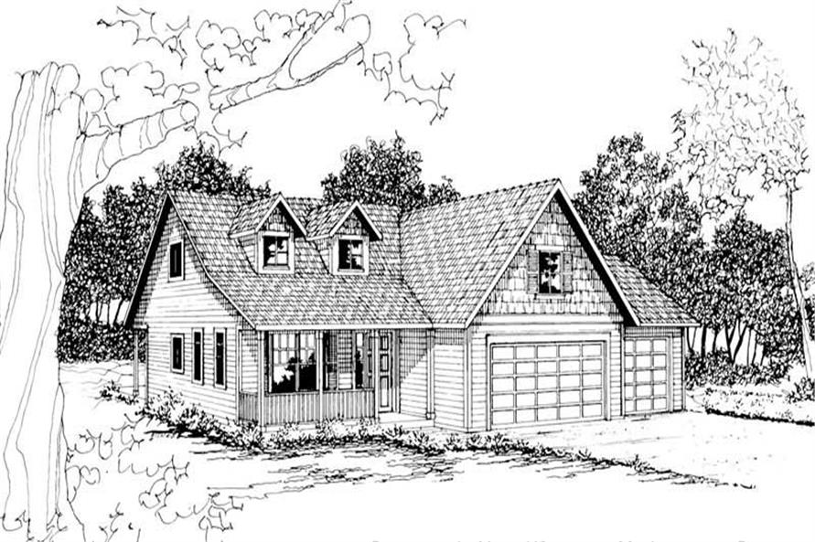 Front View of this 3-Bedroom, 1887 Sq Ft Plan - 108-1213