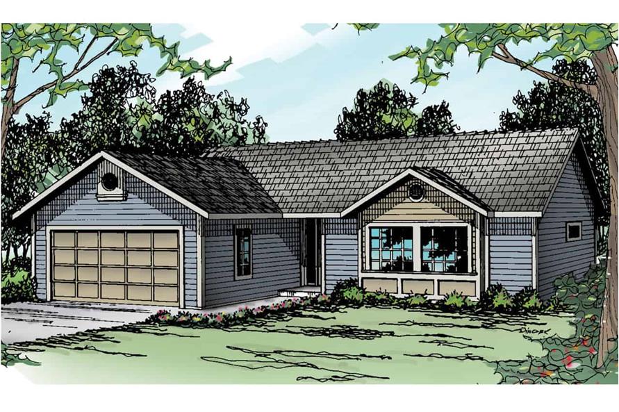 3-Bedroom, 1156 Sq Ft Small House Plans - 108-1216 - Main Exterior