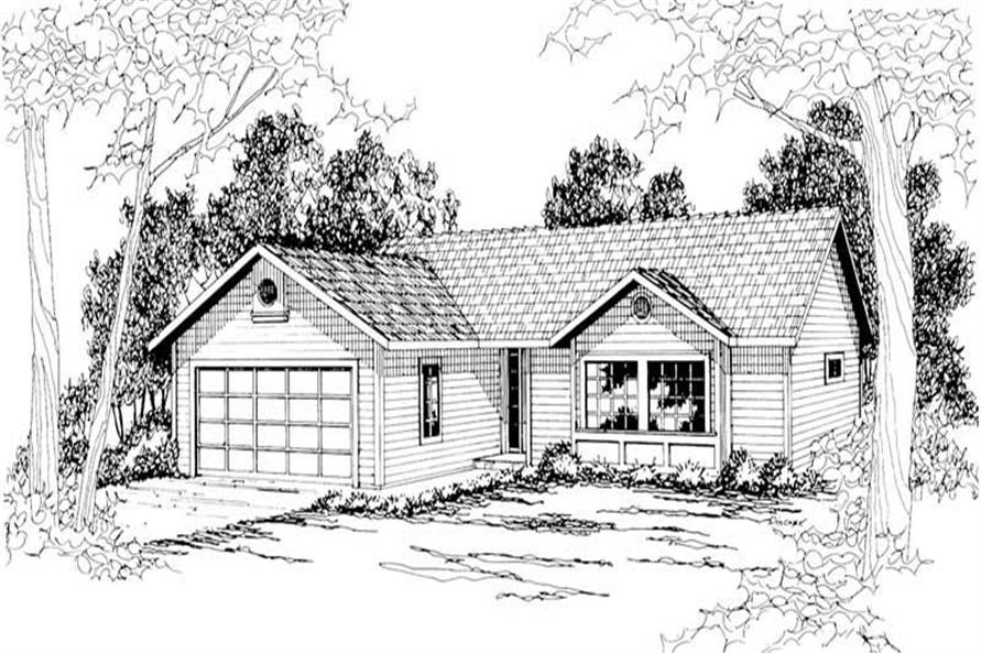 3-Bedroom, 1156 Sq Ft Small House Plans - 108-1216 - Main Exterior