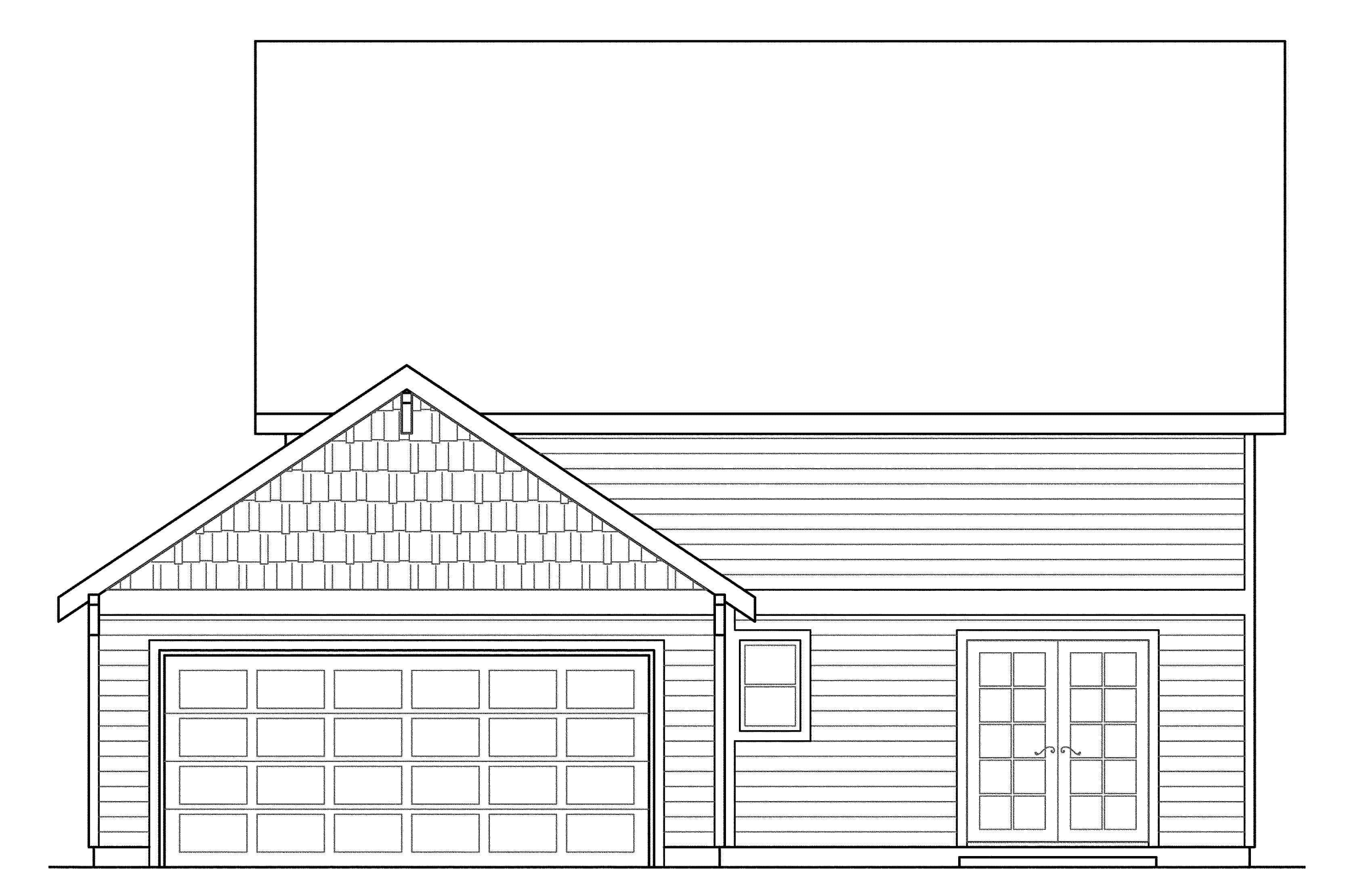 Home Plan Rear Elevation of this 3-Bedroom,1540 Sq Ft Plan -108-1218