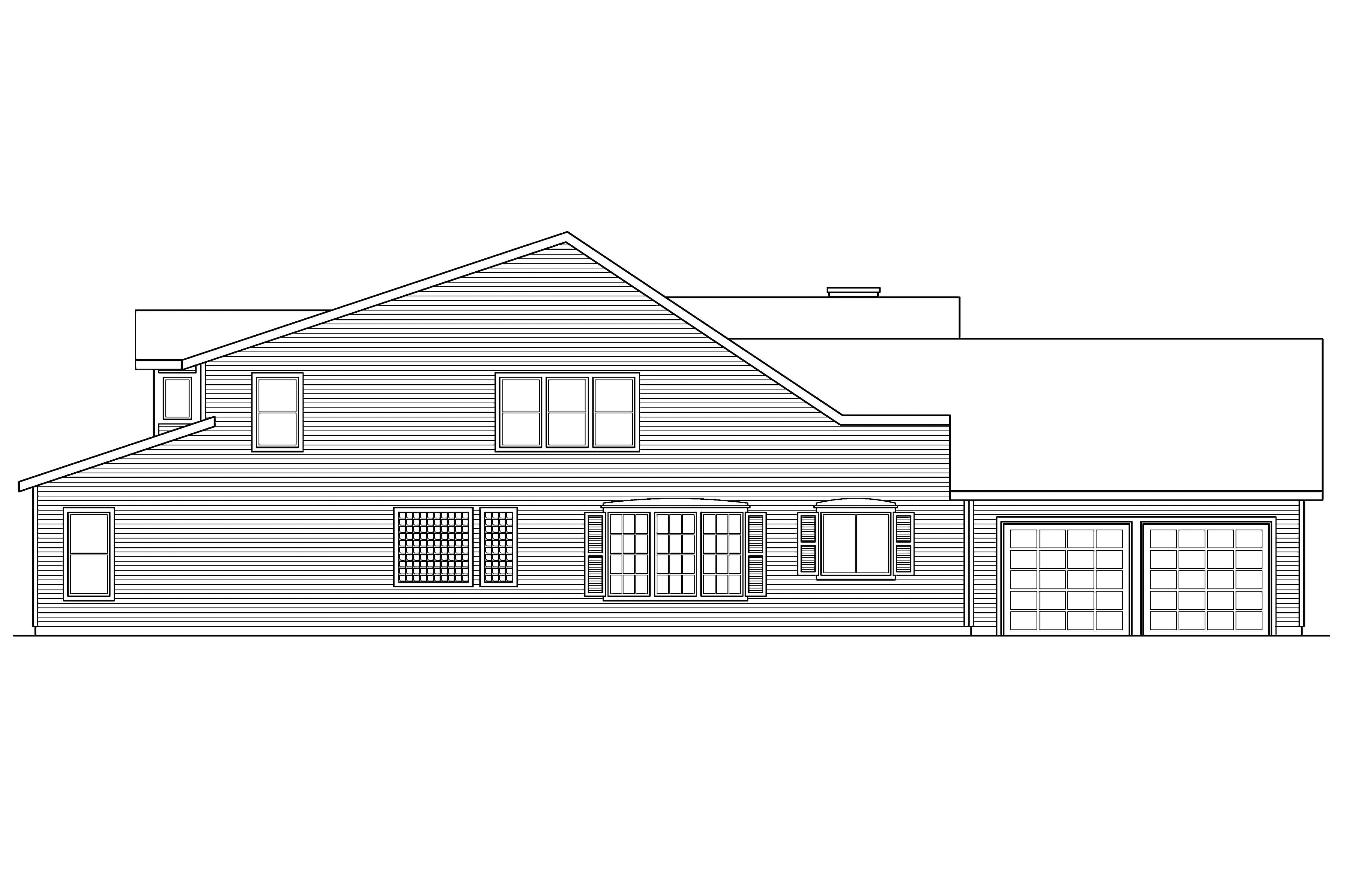 Home Plan Left Elevation of this 3-Bedroom,3071 Sq Ft Plan -108-1229
