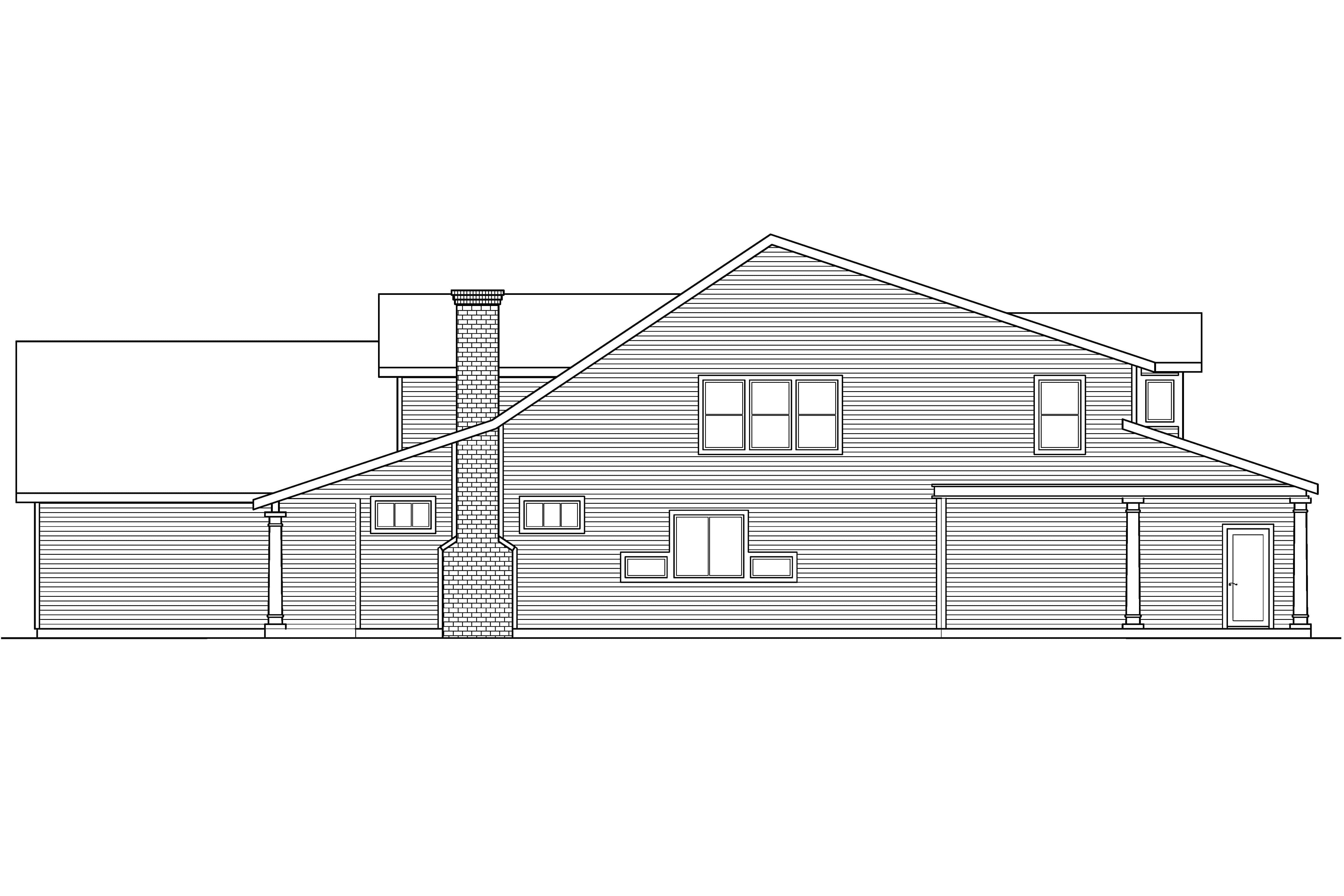 Home Plan Right Elevation of this 3-Bedroom,3071 Sq Ft Plan -108-1229