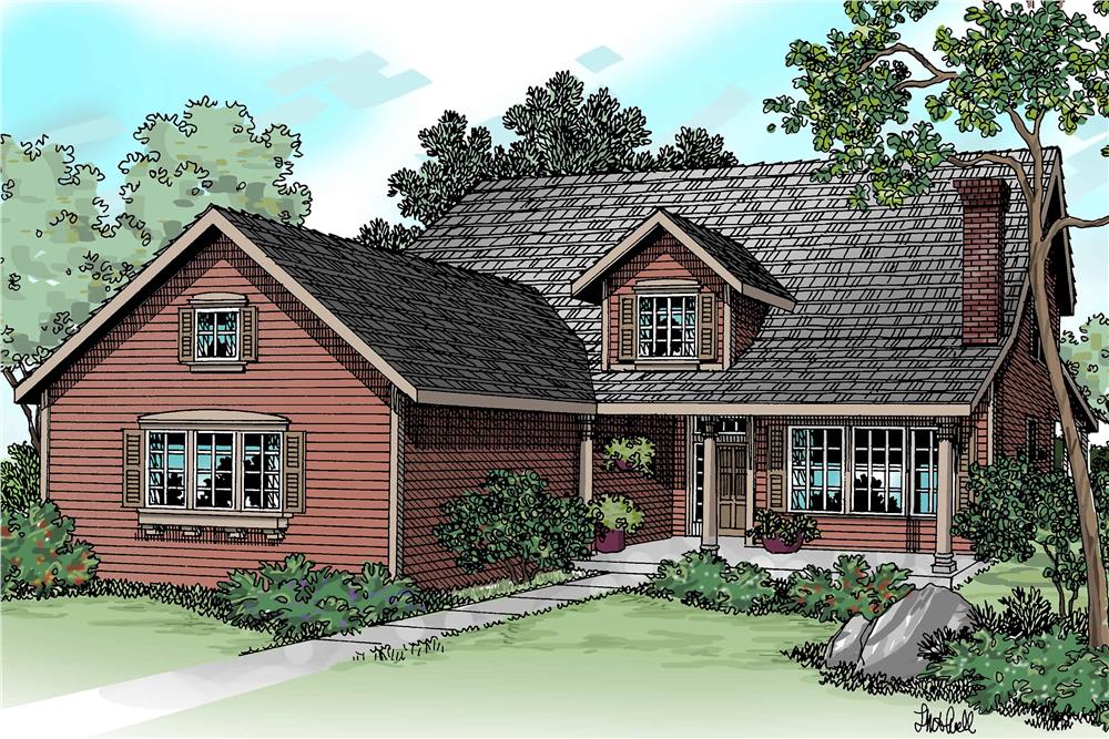 Country style home (ThePlanCollection: Plan #108-1229)