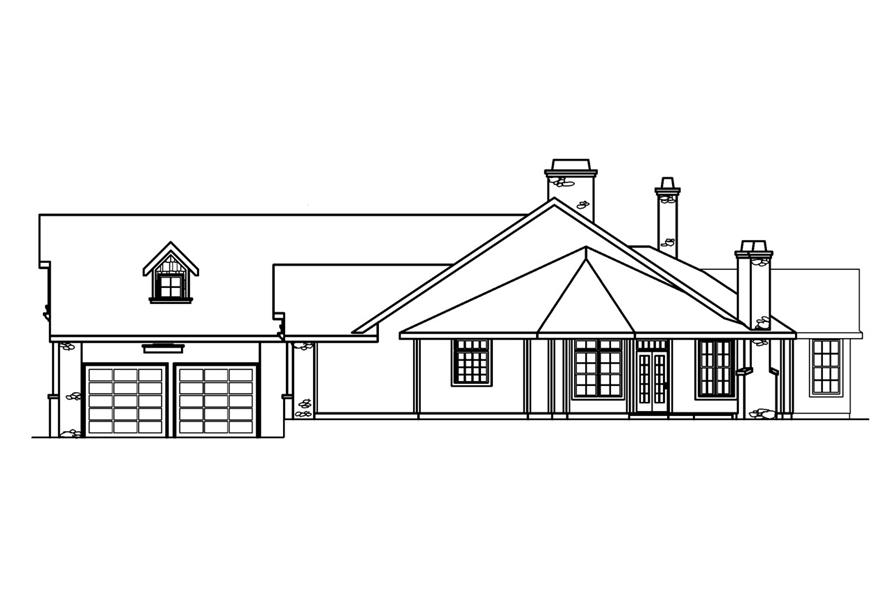 108-1231: Home Plan Right Elevation