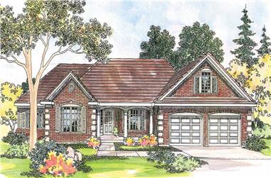 3-Bedroom, 2712 Sq Ft Country Home Plan - 108-1233 - Main Exterior