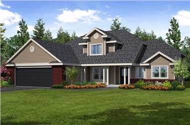 4-Bedroom, 2193 Sq Ft Country Home Plan - 108-1234 - Main Exterior