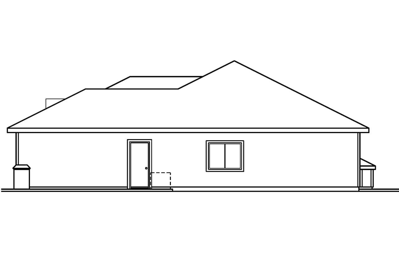 Home Plan Right Elevation of this 3-Bedroom,2025 Sq Ft Plan -108-1235
