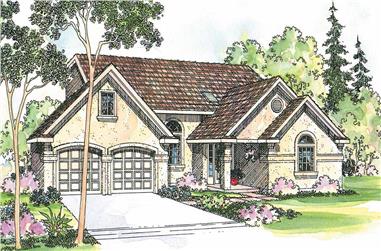 3-Bedroom, 1750 Sq Ft Florida Style Home Plan - 108-1241 - Main Exterior