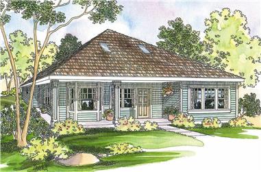 2-Bedroom, 1686 Sq Ft Contemporary Home Plan - 108-1244 - Main Exterior