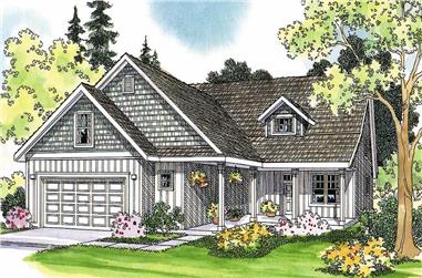 5-Bedroom, 2601 Sq Ft Country Home Plan - 108-1245 - Main Exterior