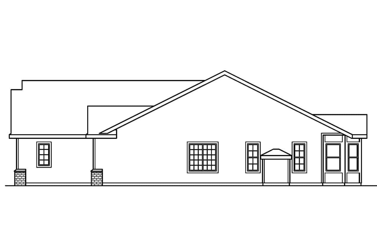Home Plan Right Elevation of this 3-Bedroom,1867 Sq Ft Plan -108-1248