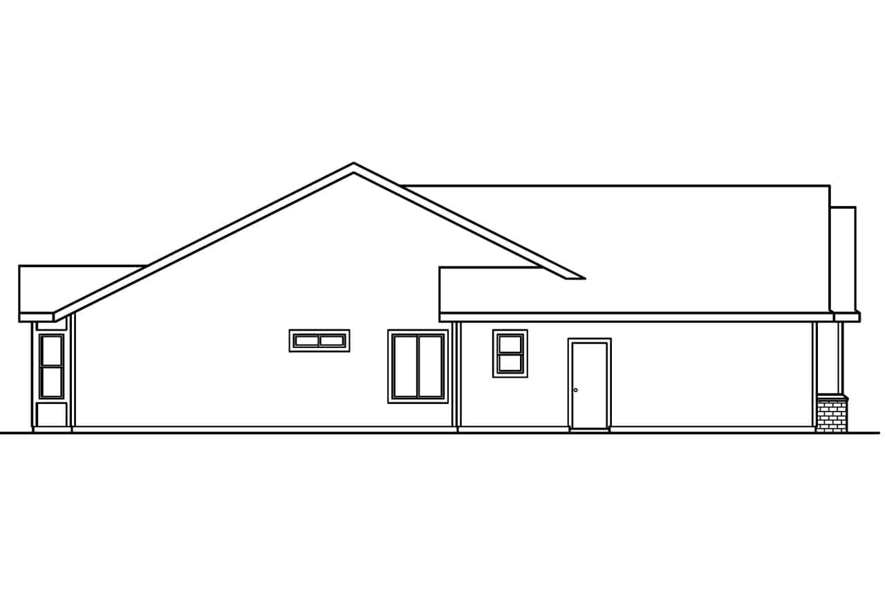 Home Plan Left Elevation of this 3-Bedroom,1867 Sq Ft Plan -108-1248