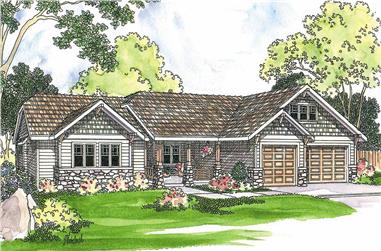 4-Bedroom, 2481 Sq Ft Country Home Plan - 108-1252 - Main Exterior