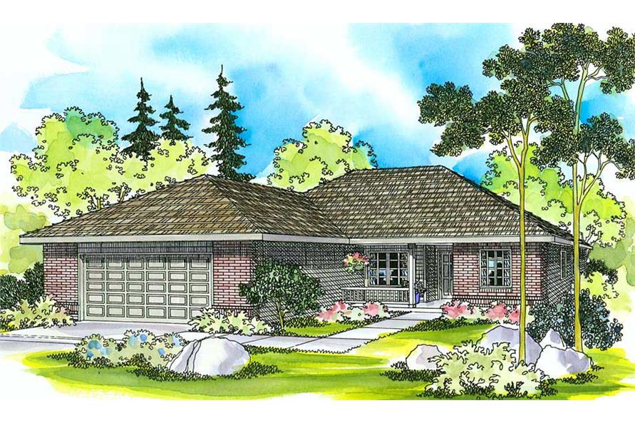 Front elevation of Small House Plans home (ThePlanCollection: House Plan #108-1254)